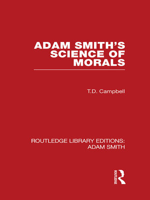 cover image of Adam Smith's Science of Morals